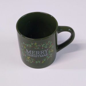 Threshold Merry Christmas Stoneware Coffee Tea Mug Green 16 Oz NWT